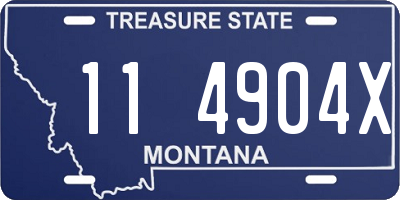 MT license plate 114904X