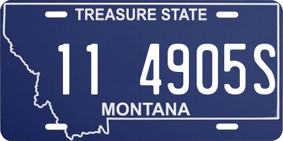 MT license plate 114905S