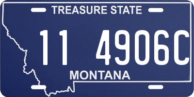 MT license plate 114906C