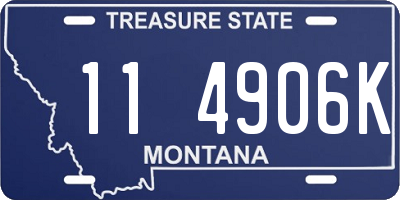 MT license plate 114906K
