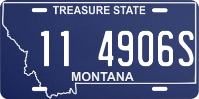 MT license plate 114906S
