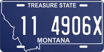 MT license plate 114906X