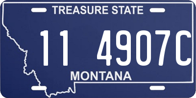 MT license plate 114907C