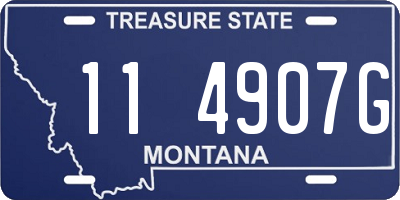 MT license plate 114907G