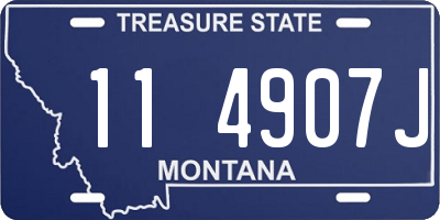 MT license plate 114907J