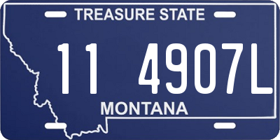 MT license plate 114907L