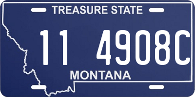 MT license plate 114908C