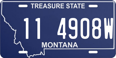 MT license plate 114908W