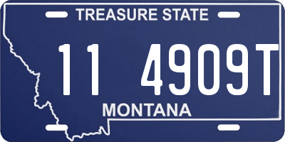 MT license plate 114909T