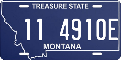 MT license plate 114910E