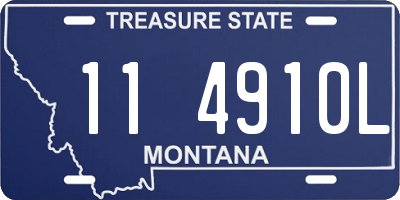 MT license plate 114910L