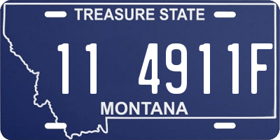 MT license plate 114911F