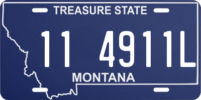 MT license plate 114911L