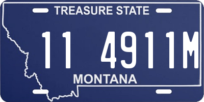 MT license plate 114911M