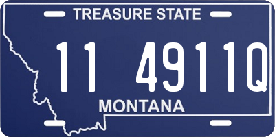 MT license plate 114911Q