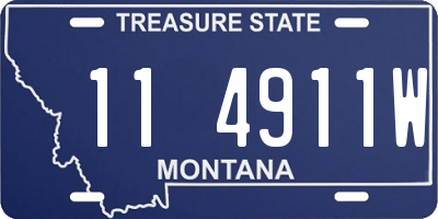 MT license plate 114911W