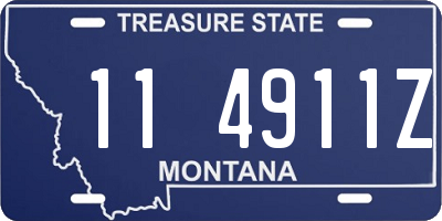 MT license plate 114911Z