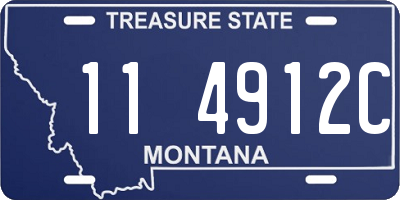 MT license plate 114912C