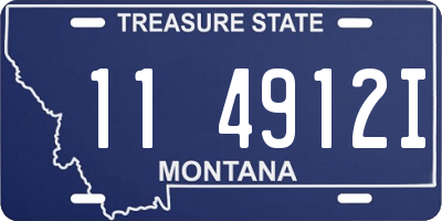 MT license plate 114912I