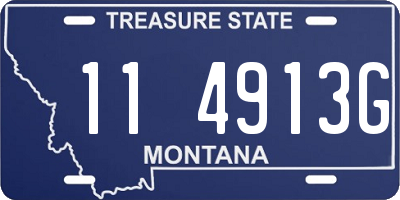 MT license plate 114913G