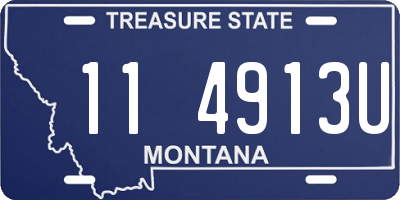 MT license plate 114913U