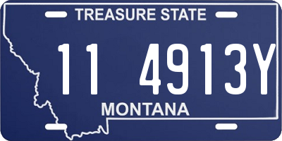 MT license plate 114913Y