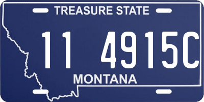 MT license plate 114915C