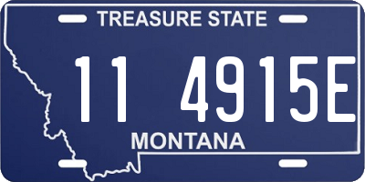 MT license plate 114915E