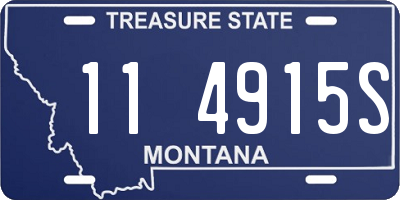 MT license plate 114915S