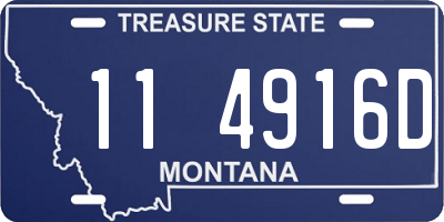 MT license plate 114916D