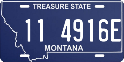 MT license plate 114916E