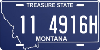 MT license plate 114916H