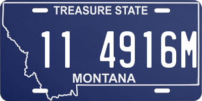 MT license plate 114916M