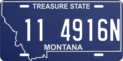 MT license plate 114916N