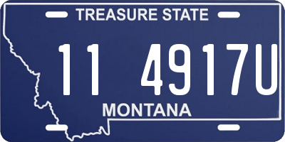 MT license plate 114917U