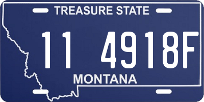 MT license plate 114918F