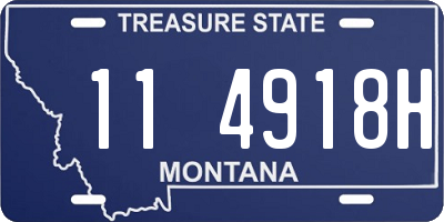 MT license plate 114918H