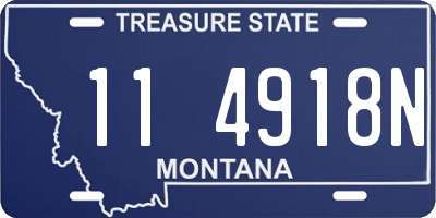 MT license plate 114918N