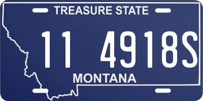 MT license plate 114918S