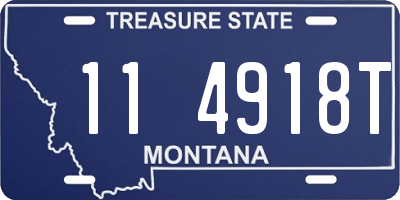 MT license plate 114918T