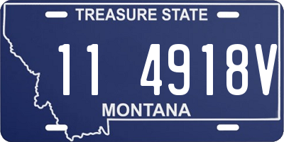 MT license plate 114918V