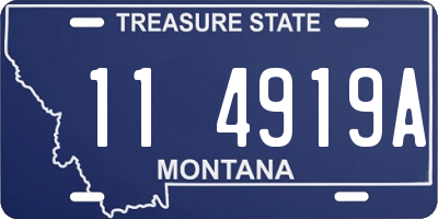 MT license plate 114919A