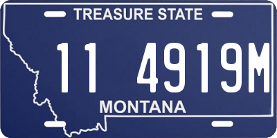 MT license plate 114919M