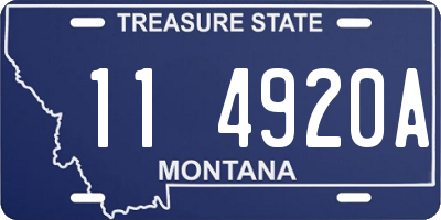 MT license plate 114920A