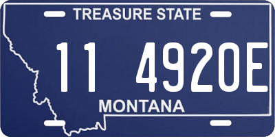 MT license plate 114920E