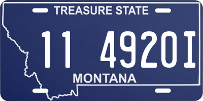 MT license plate 114920I