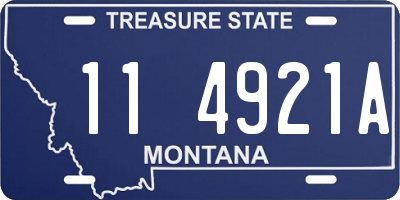 MT license plate 114921A