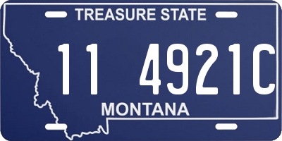 MT license plate 114921C