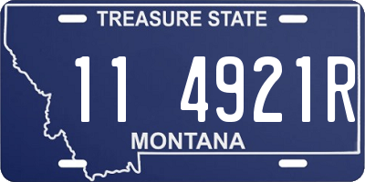 MT license plate 114921R