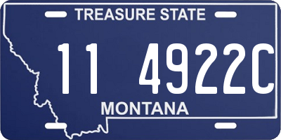 MT license plate 114922C